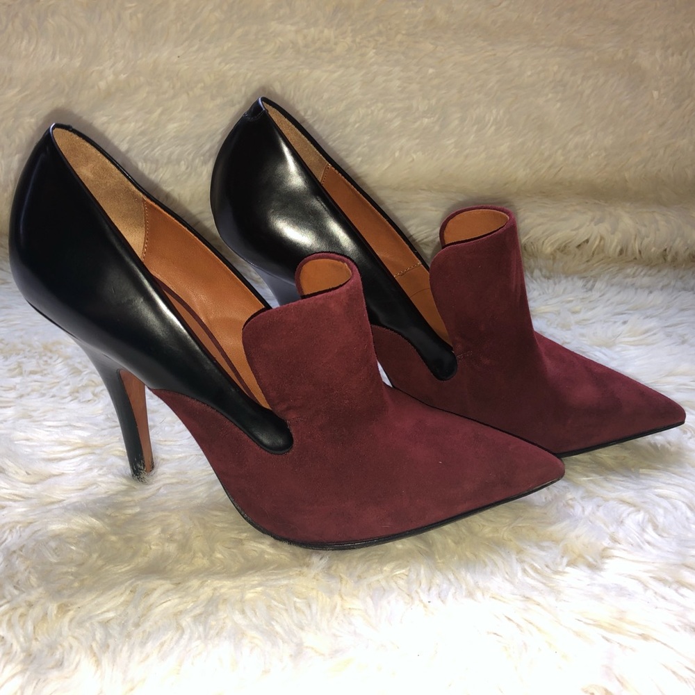 Céline Maroon Pointed-Toe Heels